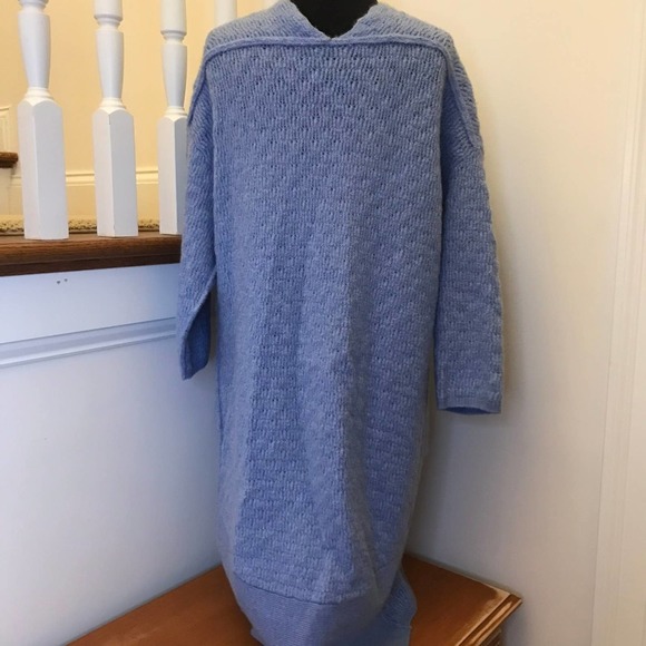 Basic House Oversized Light Blue Cardigan Sweater Size XS - Picture 4 of 6